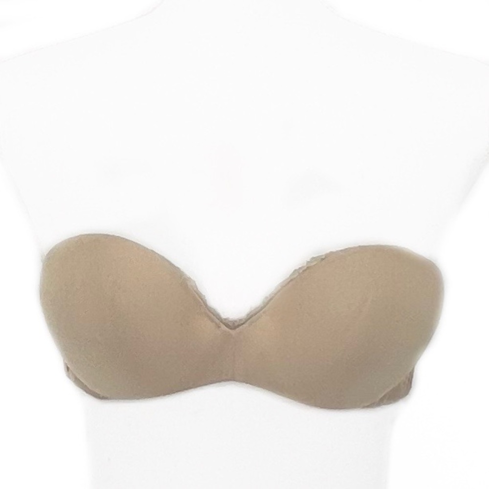 Lily of France Nude Heavily Padded Push Up Strapless Bra 34A